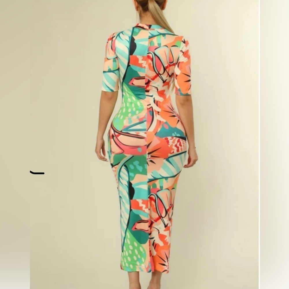 Multicolor Midi Dress - Picture 2 of 4